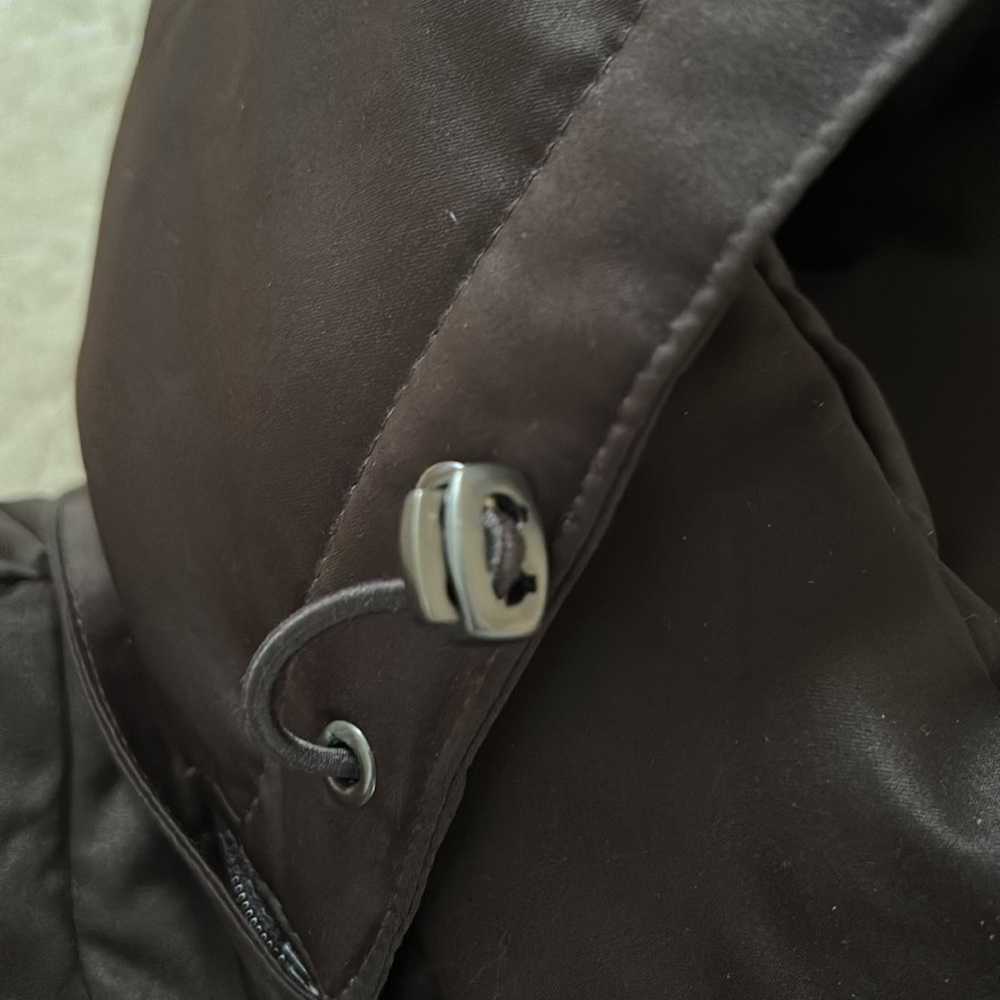 Calvin Klein Brown Long Puffer Down Hooded Coat - Size XS- Excellent Condition - Picture 7 of 16